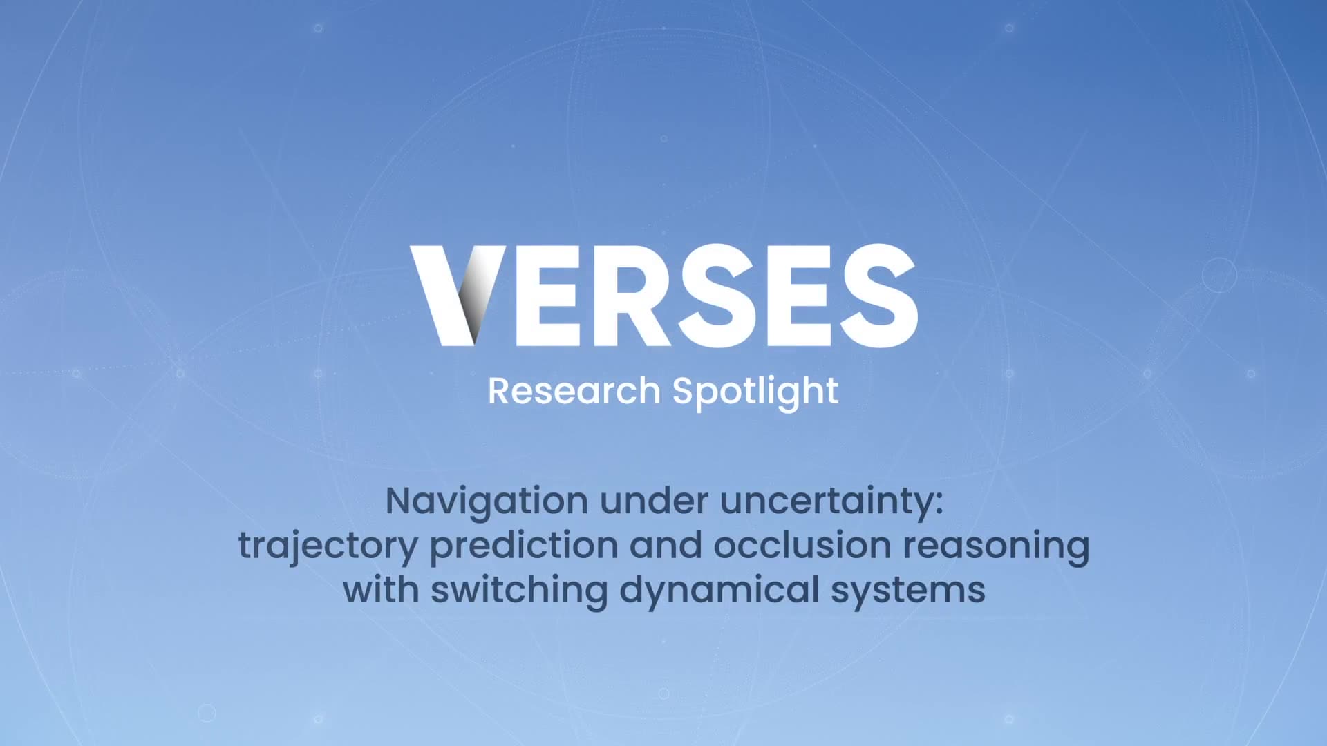 VERSES Research Spotlight Autonomous Vehicles Trajectory Prediction and Occlusion Reasoning