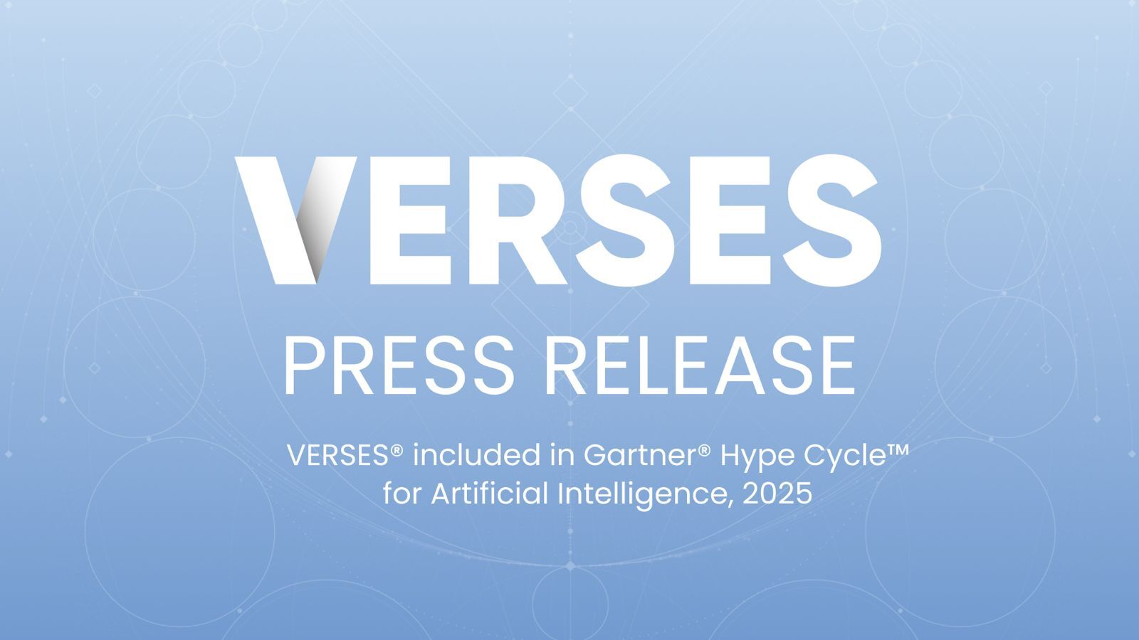 VERSES® included in Gartner® Hype Cycle™ for Artificial Intelligence, 2025