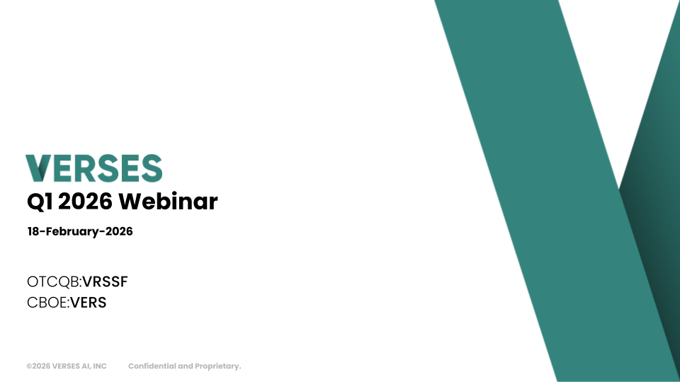 VERSES AI Inc. Will Hold a Company Overview and Update